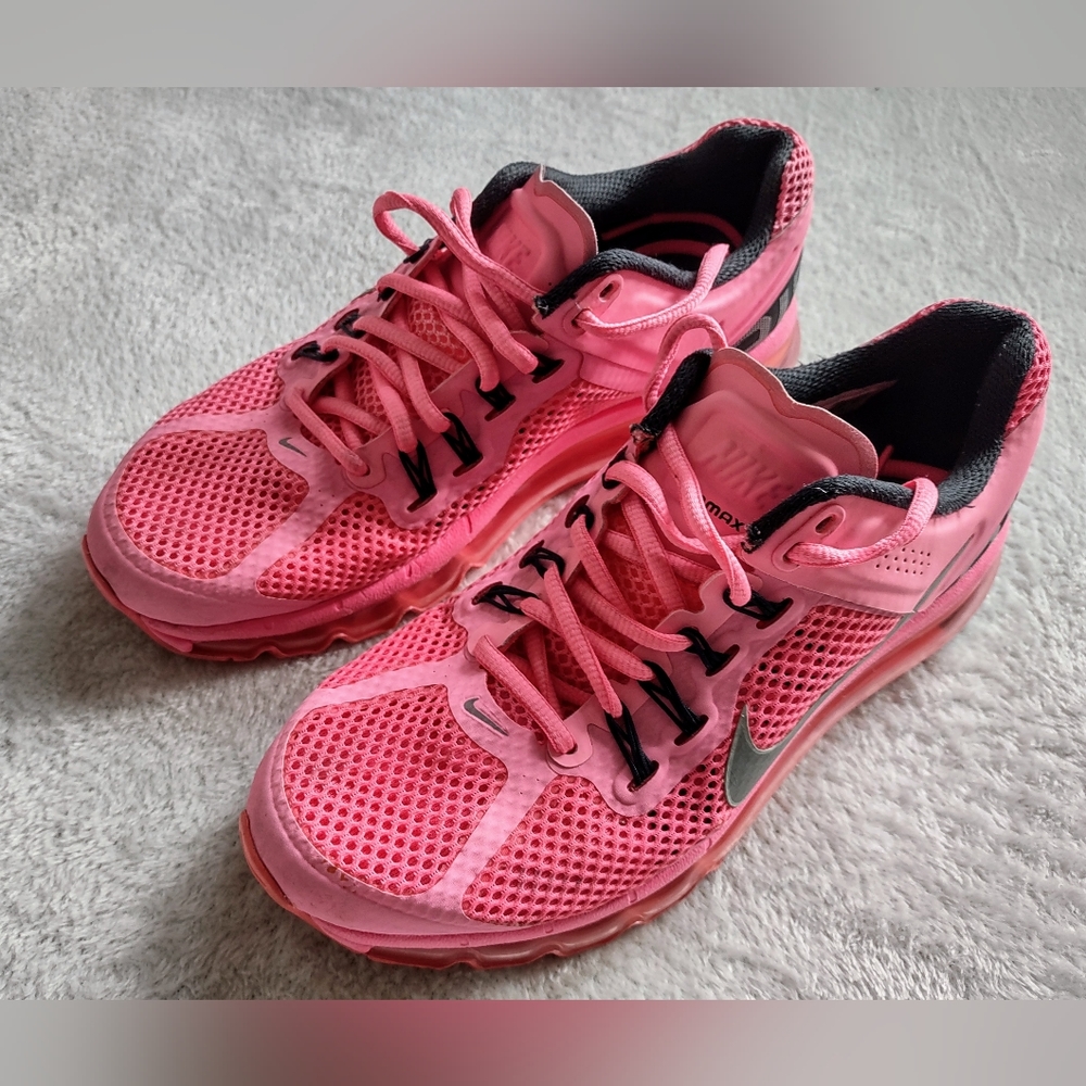 NIKE Air Max Polarized Pink Reflective Silver Women's Sneakers Size 8